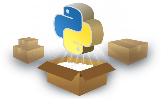 Logo Python che emana luce, Video Corsi di Programmazione Python